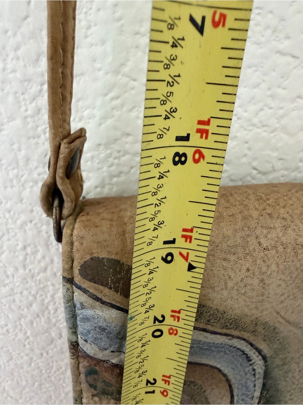 Vintage Sam Sam Vintage Hand-Painted Abstract Leather Crossbody Bag - Picture 10 of 12